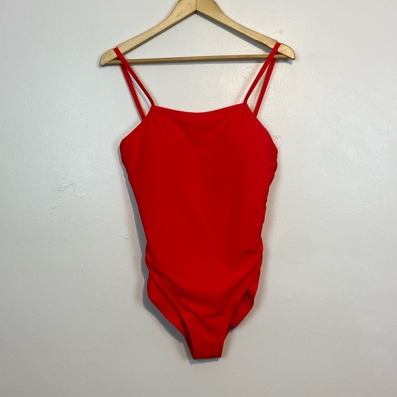 NWOT WILO THE LABEL HOT PINK RIBBED ONE PIECE SWIMSUIT - Picture 2 of 10